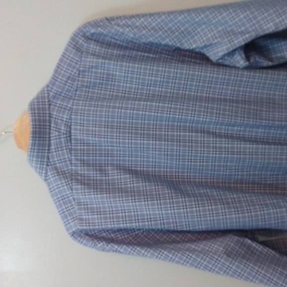 Brooks Brothers Regent Fit Blue/White Glen Check Plaid Shirt 18 - 35 - Picture 7 of 9